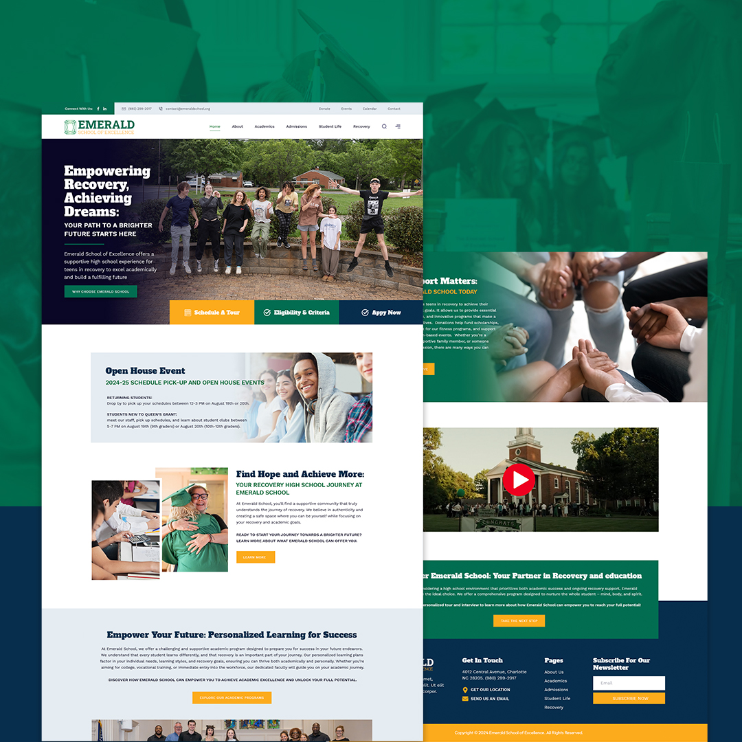 Emerald School of Excellence Website Redesign Image